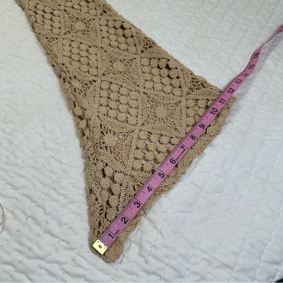 NWT Anthropologie BLITHE Crochet Cottogecore With Dramatic Trumpet Sleeve - Picture 13 of 16